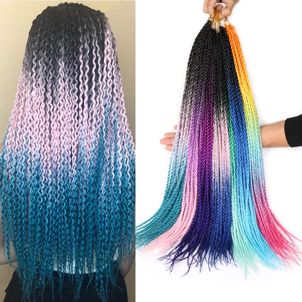 Mtmei   ׷   ũ װ ƮƮ  ũ  ߰ 극̵ 24inch 20Strands/Pack Ombre Braiding Hair Extensions